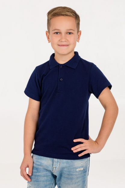 Рубашка поло детская Virma Kids, темно-синяя, пример использования