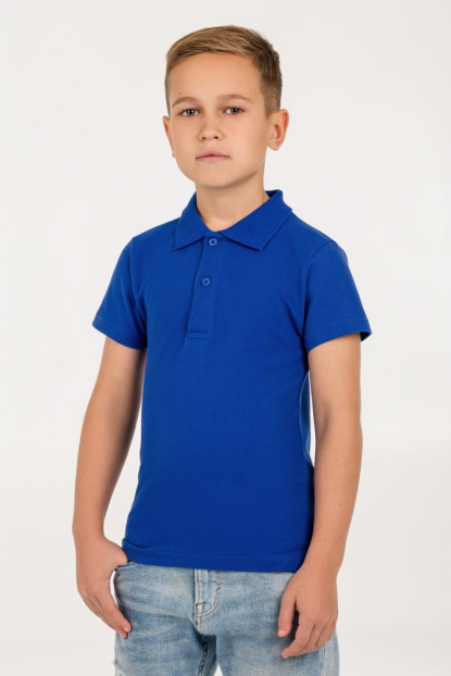 Рубашка поло детская Virma Kids, ярко-синяя, пример