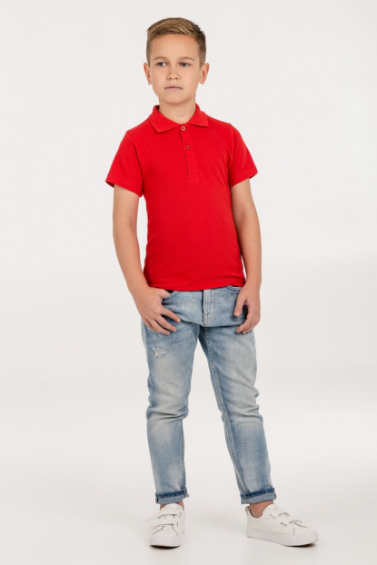Рубашка поло детская Virma Kids, красная, общий вид