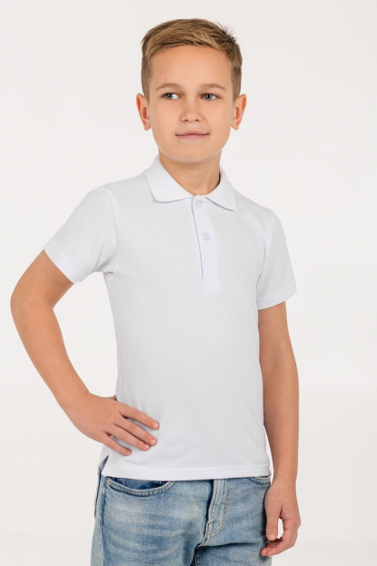 Рубашка поло детская Virma Kids, белая, пример использования