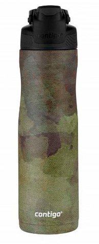 Термос-бутылка Contigo Couture Chill, чёрная с зелёным