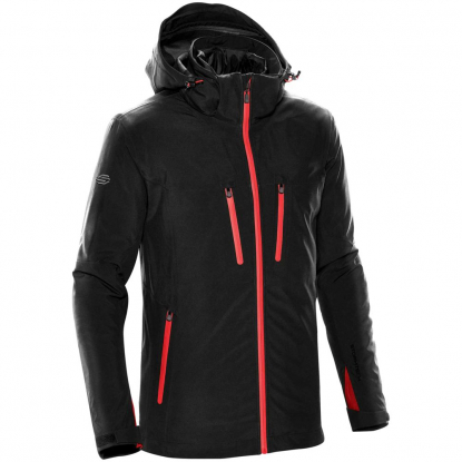 Куртка-трансформер Matrix, мужская, черная с красным, вид сбоку