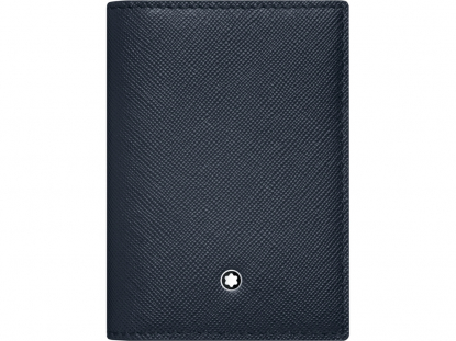 Визитница Sartorial, Montblanc, тёмно-серая снаружи, чёрная внутри