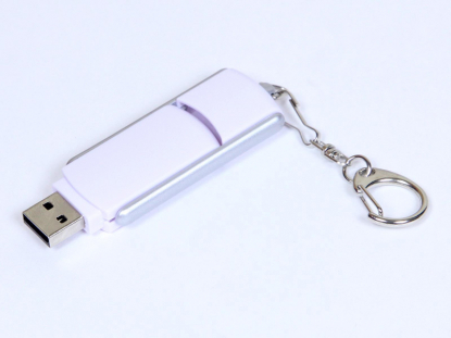USB-флешка с крутящимся корпусом USB 3.0, белая