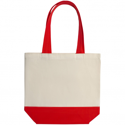 Холщовая сумка Shopaholic, красная, сложенная