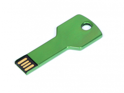 Флеш-память Ключ, зелёная