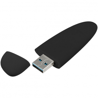 Флешка Pebble Type-C, USB 3.0, черная, в открытом виде