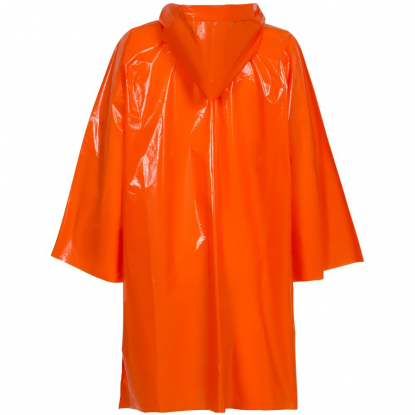 Дождевик-плащ CloudTime, оранжевый, вид сзади