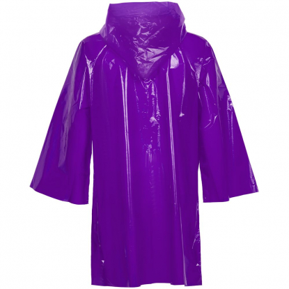 Дождевик-плащ CloudTime, фиолетовый, вид сзади