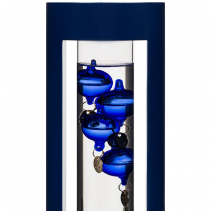 Термометр Галилео в деревянном корпусе, синий