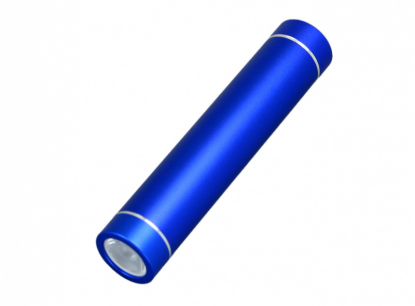 Универсальное зарядное устройство Power bank с фонариком 2600 mAh, синее