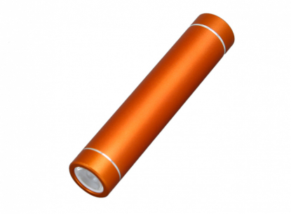 Универсальное зарядное устройство Power bank с фонариком 2600 mAh, оранжевое