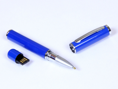 Флешка с ручкой, синяя