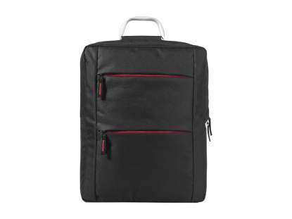 Рюкзак Boston для ноутбука 15,6", чёрный с красным, вид спереди