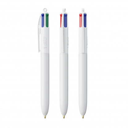 Шариковая ручка Bic 4 Colors, белая