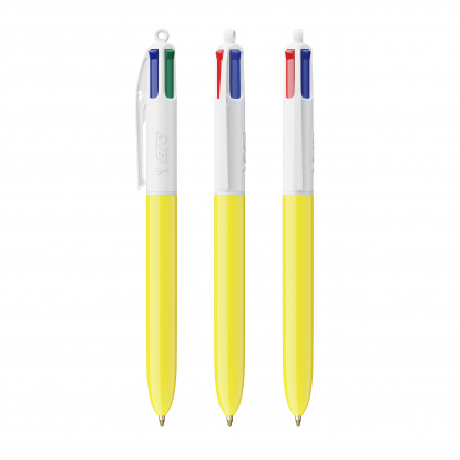 Шариковая ручка Bic 4 Colors, жёлтая