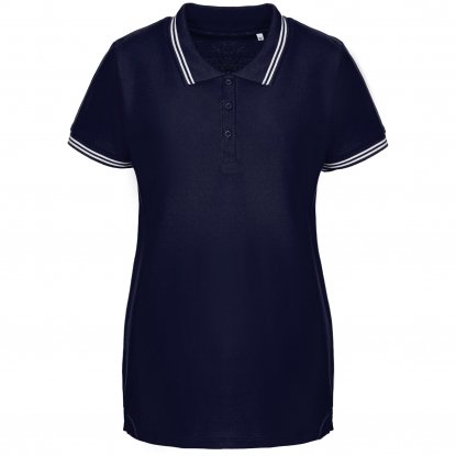 Рубашка поло женская Virma Stripes Lady, тесно-синяя