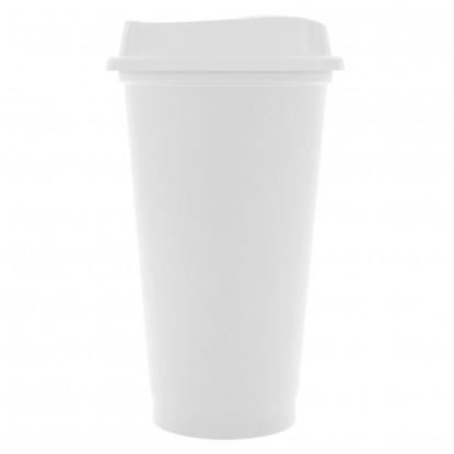 Стакан с крышкой Color Cap White