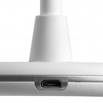 Лампа с колонкой и беспроводной зарядкой lampaTon, белая, usb вход