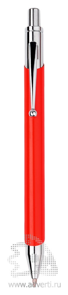 Ручка металлическая шариковая Родос, красная