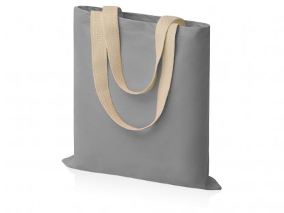 Сумка для шопинга Steady хлопковая с парусиновыми ручками, 260 г/м2, серая