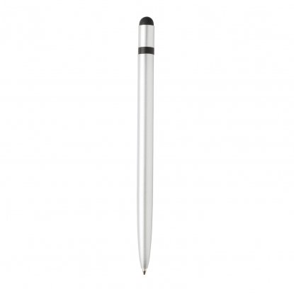 Металлическая ручка-стилус Slim, серебристая