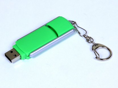 USB-флешка с крутящимся корпусом USB 3.0, зелёная