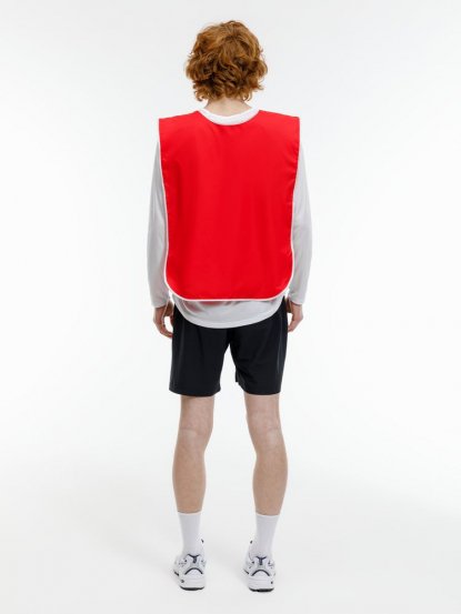 Манишка Member, единый размер, красная с белым