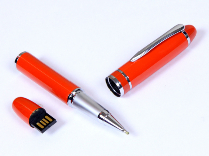 Флешка-ручка, оранжевая