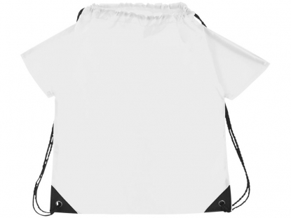 Рюкзак с принтом футболки болельщика, белый, вид спереди