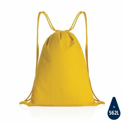 Рюкзак на шнурке Impact из переработанного хлопка AWARE™, желтый