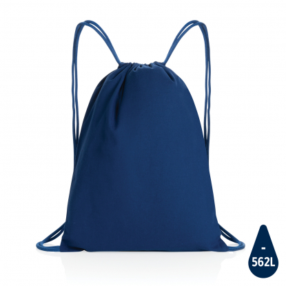 Рюкзак на шнурке Impact из переработанного хлопка AWARE™, синий