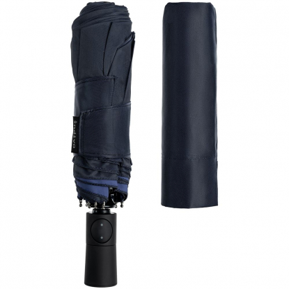 Складной зонт doubleDub, синий, общий вид