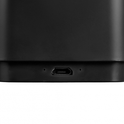 Беспроводная колонка с подсветкой логотипа Glim, черная, вход для USB