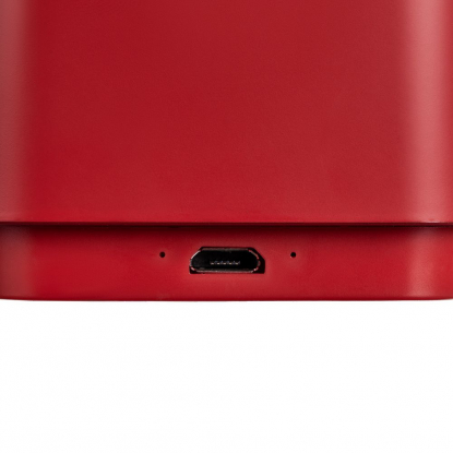 Беспроводная колонка с подсветкой логотипа Glim, красная, вход для USB