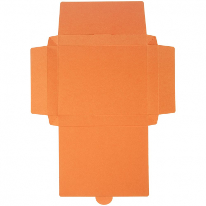 Коробка самосборная Flacky Slim, оранжевая, вид сверху