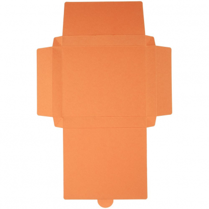 Коробка самосборная Flacky, оранжевая, вид сверху