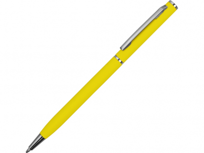 Ручка металлическая шариковая Атриум софт-тач, жёлтая