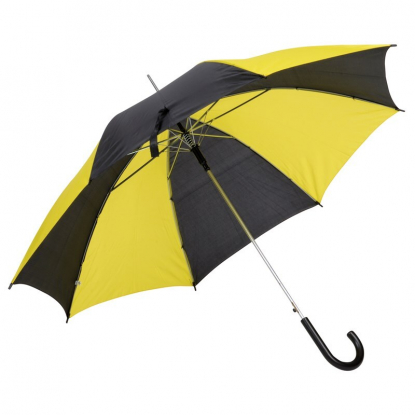 Зонтик-трость DISCO & DANCE, черный с желтым