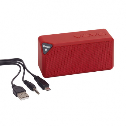 Bluetooth колонка CUBOID, красная