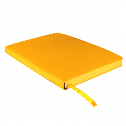 Блокнот NIKA soft touch, желтый