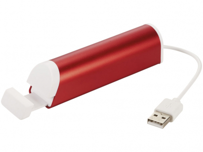 USB Hub на 4 порта с подставкой для телефона, красный, подставка для телефона