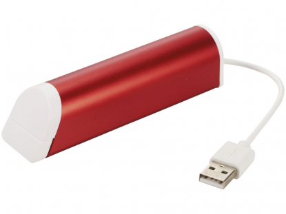 USB Hub на 4 порта с подставкой для телефона, красный, подставка для телефона в закрытом виде