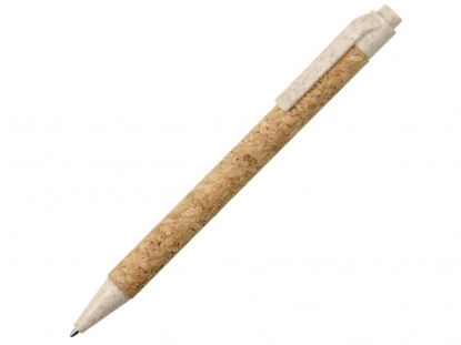 Ручка из пробки и переработанной пшеницы шариковая Evora, бежевая