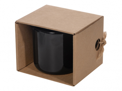 Кружка эмалированная в коробке Retro, черная