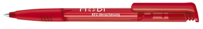 Шариковая ручка Super Hit clear soft grip zone, светло-красная
