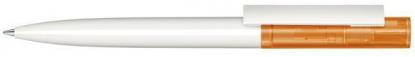 Шариковая ручка Headliner Clear Basic, белая с оранжевым