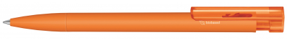 Шариковая ручка Liberty Bio matt clip clear, оранжевая