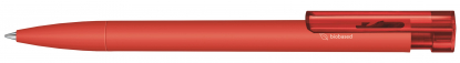 Шариковая ручка Liberty Bio matt clip clear, красная