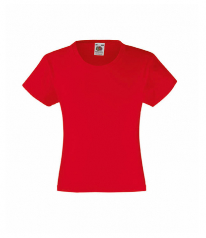 Детская футболка FOTL Girls Valueweight, красная